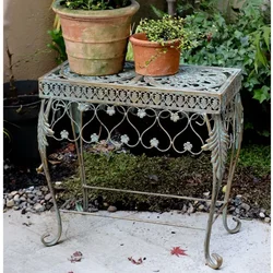 Support de plantes ferronnerie pour jardin, table de fleurs, cour, table de fleurs, exquis évidé, décoration intérieure