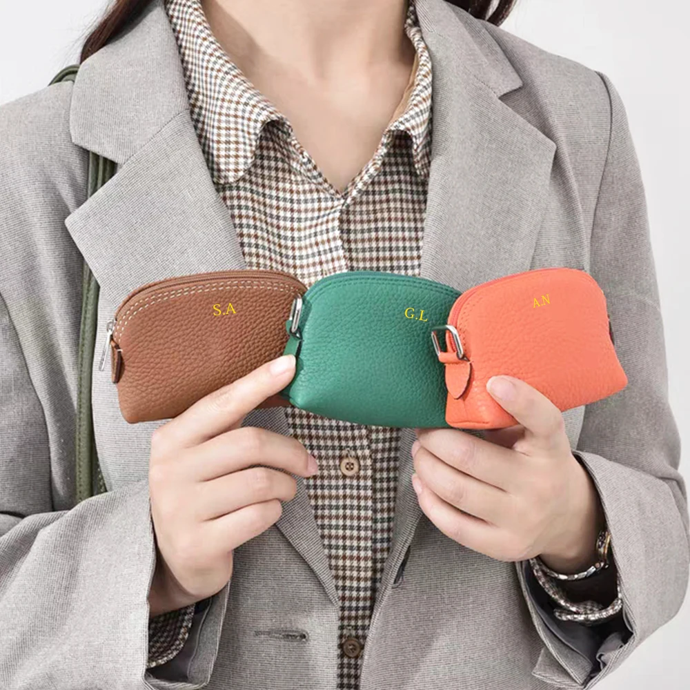 Echtes Leder Damen-Münzbörse Luxuriöse Modische Personalisierte Tasche Mini-Schlüsseletui Luxus-Design Kopfhörer-Aufbewahrung Kosmetiktasche – Detail 12