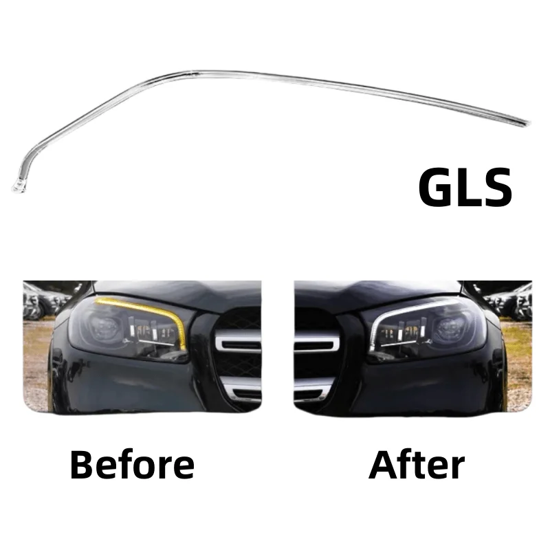 

NEW Headlight DRL Tube Acrylic tubes Light Guide Strip Light DRL Strip For Mercedes GLS Class W167 X167 2020 2021 2022 2023