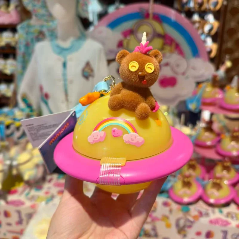 In Stock New Genuine Anime Figures Tim Bear 350ml UFO Shaped Cold Straw Cup Plastic Cup Souvenir Toy Fan Merchandise Gift
