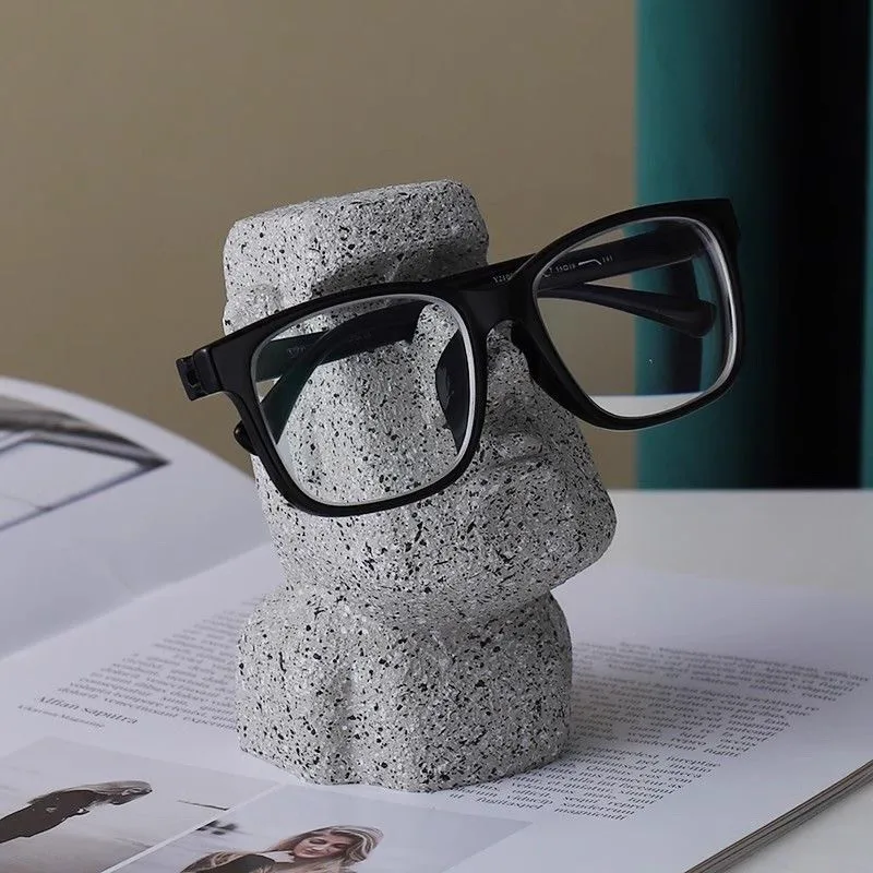 Creative Funny Eyeglass Holder Ornament, Abstract Desktop Glasses Stand, Novelty Tabletop Decor,Birthday Gift for Desk Decor