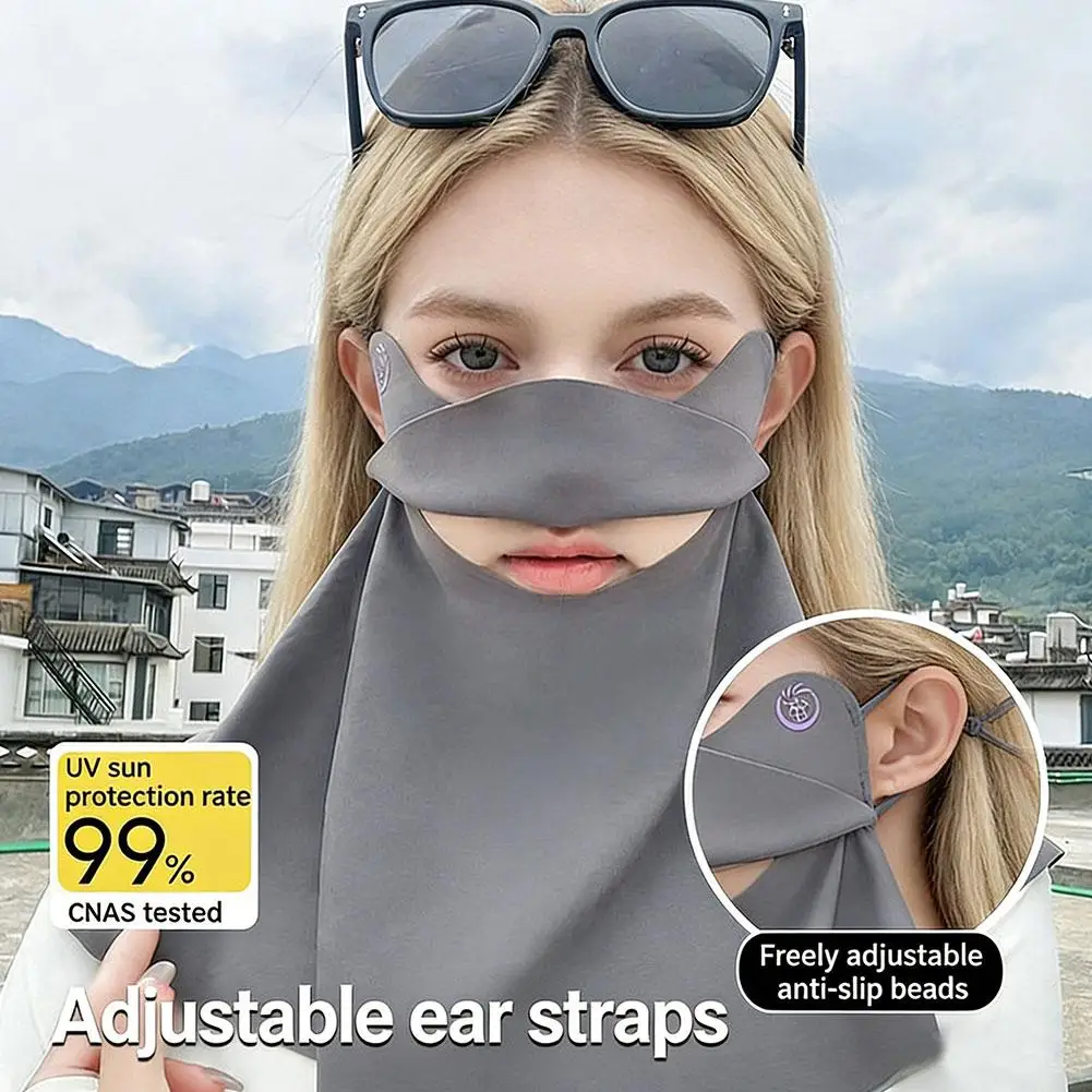 UPF50+ Cooling Sun Protection Mask Full Face Neck Cover Breathable UV Blocking Mask for Outdoor Cycling Hiking Fishing