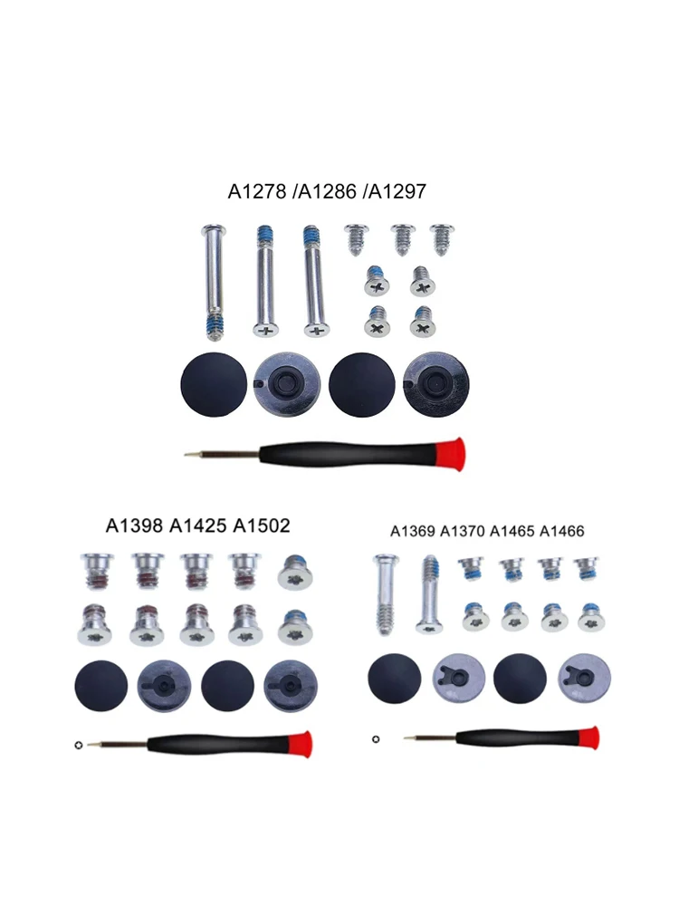 Laptop bottom cover case screws rubber feet tool For Macbook Air Pro A1278 A1286 A1297 A1398 A1425 A1502 A1369 A1370 A1465 A1466