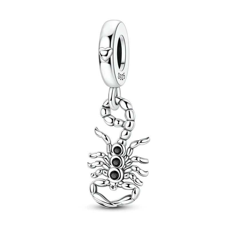

925 Sterling Silver Scorpion Charm Pendants Fit Original Bracelet Woman DIY Birthday Jewelry Gifts