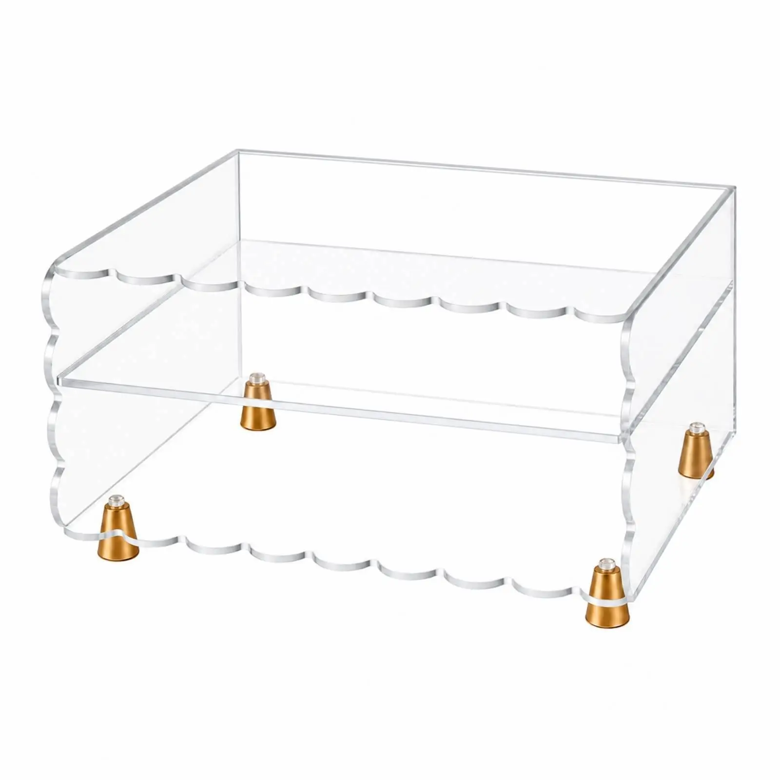 Clear Acrylic Desktop Document Organizer Transparent for Office, Home Workspace