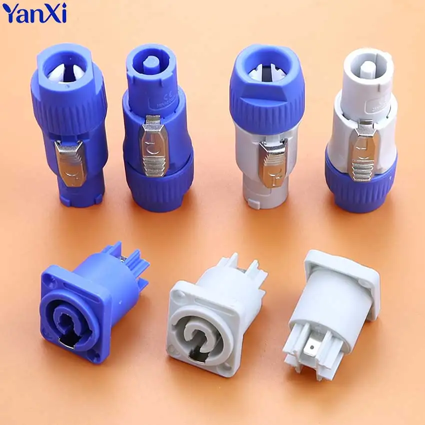 20A 250V 3Pin Powercon Connector Male Plug Power Socket XLR Adapter For Electric Drill LED Screen Stage Lighting Connecting