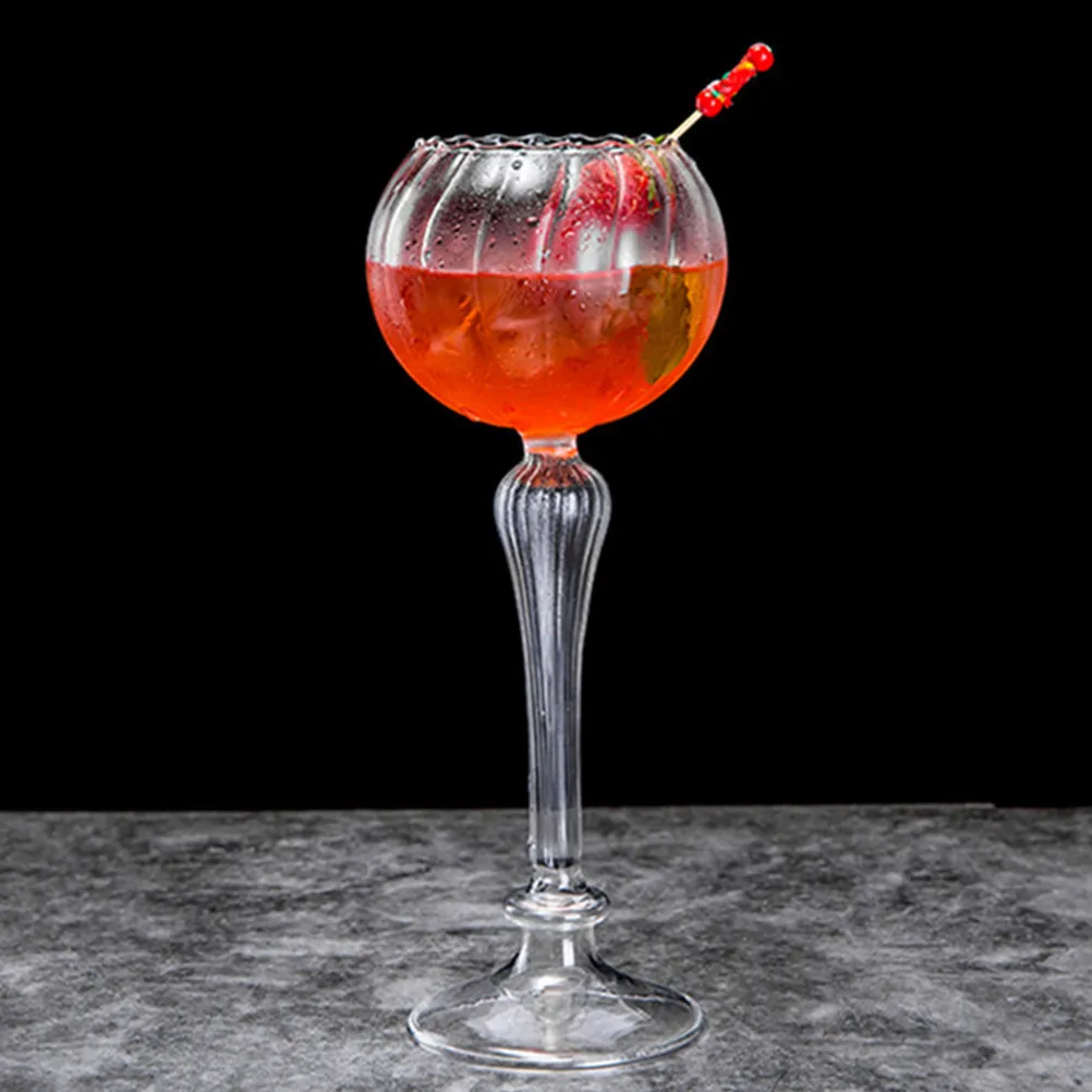 Fine Craftsmanship Glass Cocktail Cup Smooth Lip Rim Break Resistant Easy Clean Odor Free Wine Tumbler Bar Goblet