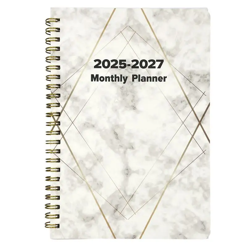 Yearly Planner 2025-2027 3 Year Monthly Planner Calendar Planner Daily Notebook Planner 2025-2027 Daily Organizer For Activities