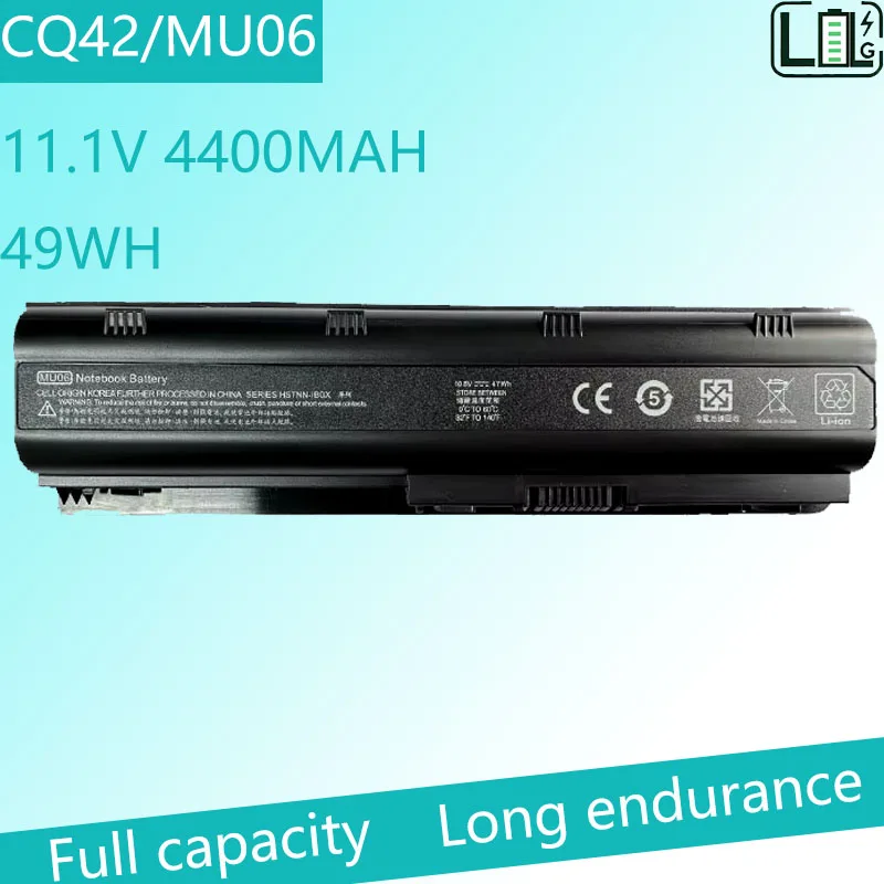 CQ42 Laptop Battery 6 Cells 56Wh 5200mAh 10.8V For HP Pavilion DM4 G4 G6 G7 DV3 DV7 CQ32 CQ56 CQ62 MU06 MU09 HSTNN-CB0W G32 G42