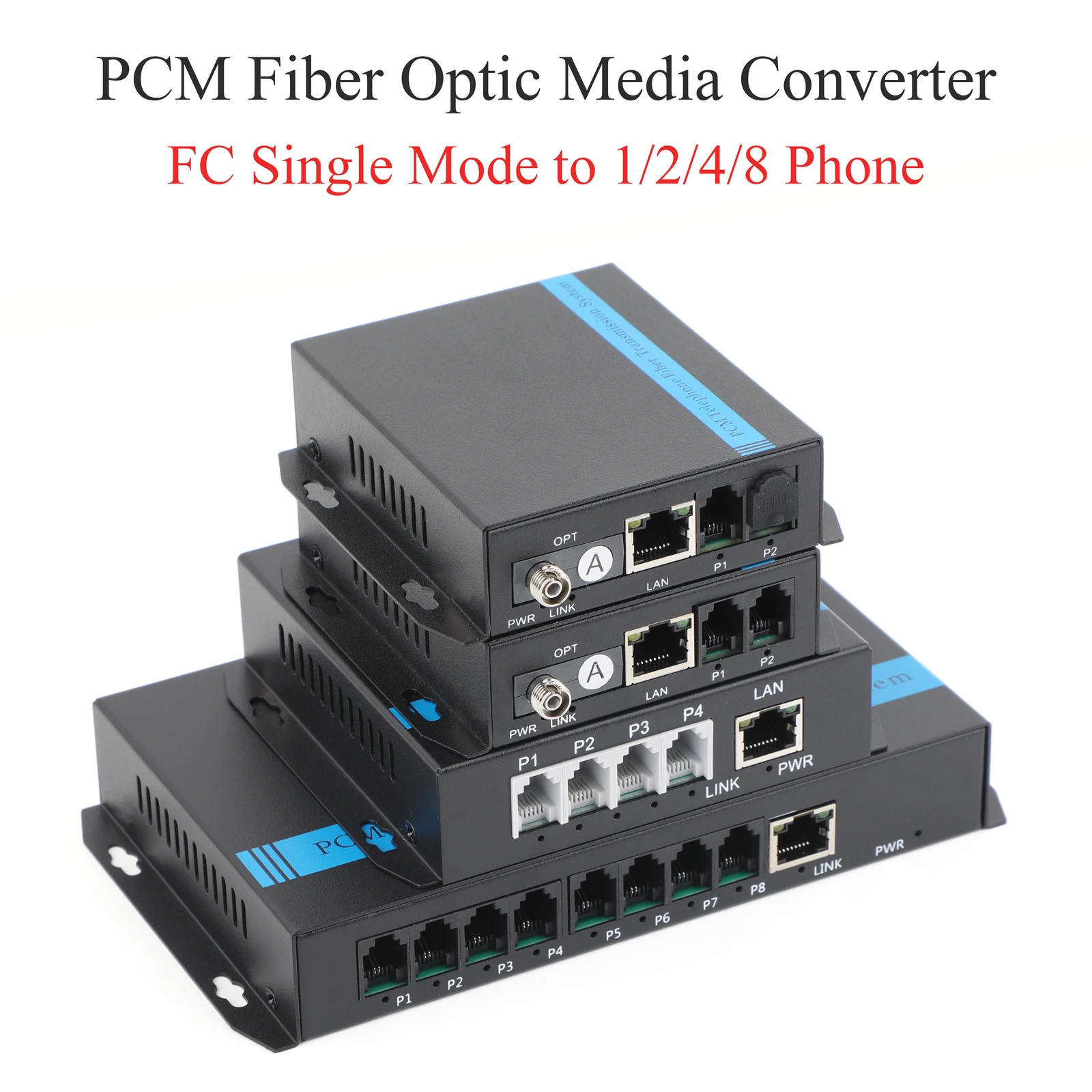 Telephone Optical Transceiver FC Interface PCM Converter Ethernet Media Converter With US Adapter For Communication Operations