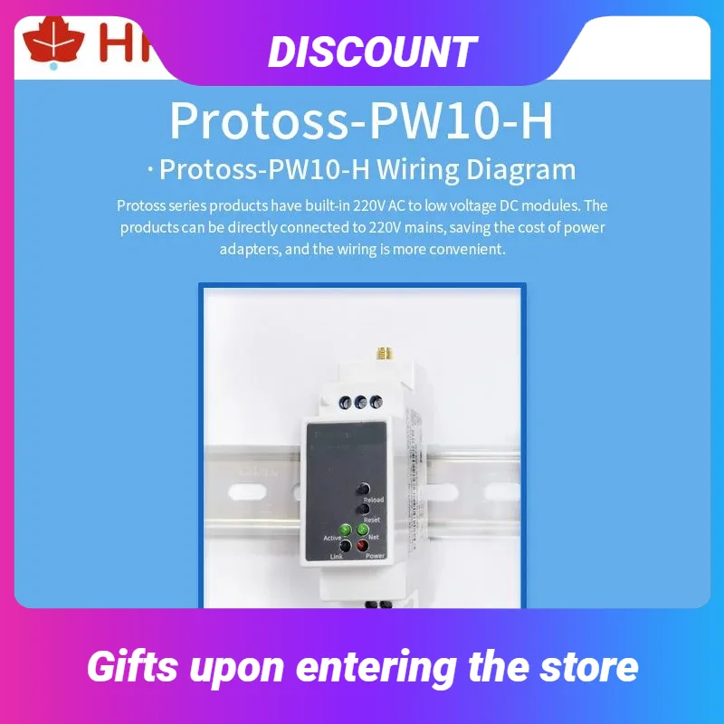 High Flying Industrial Computer & Access Wireless Rail Mounting DTU RS232 to WIFI Serial Server Data Collector Protoss-PW10