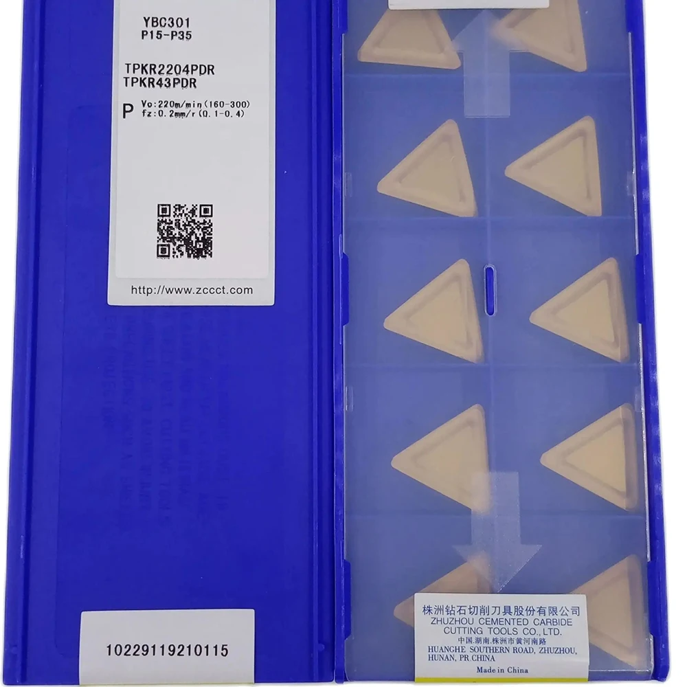 ZCC TPKR2204PDR YBG202 YBC301 TPKR 2204 PDR 100% оригинальная Поворотная вставка ZCC обработка: нержавеющая сталь и сталь