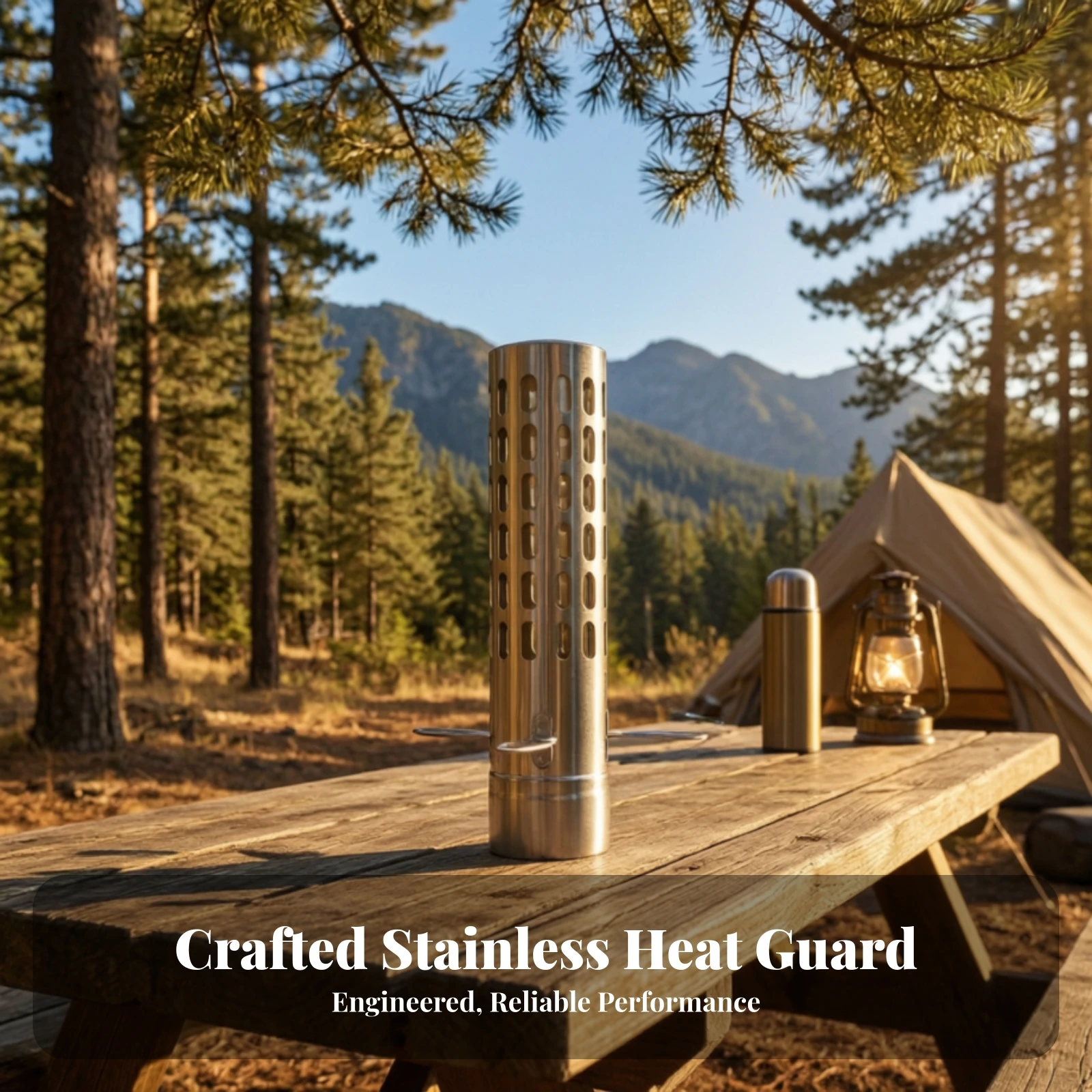 Heater Chimney with Ember Guard Arrestor Portable Tent Heater Chimney Pipe Stovepipe Wind-Stable for Campers, Camping, Backyard