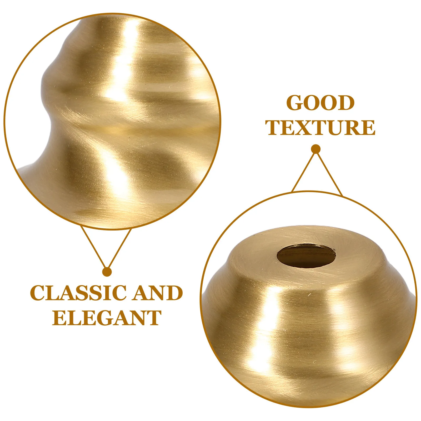 

Pure Copper Lamp Cup Accessory Sturdy Durable Semi-Enclosed Design Easy Clean Modern Light Fixture Finial Lamp Base Cup