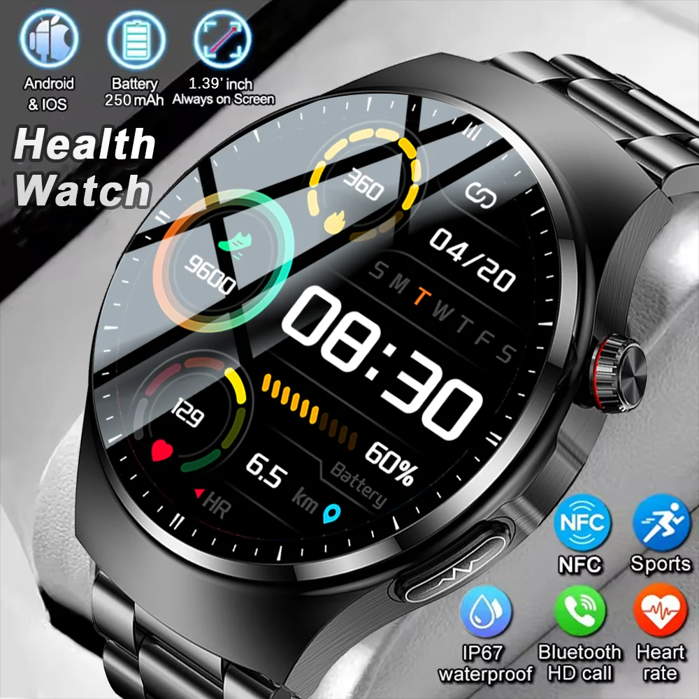 

DAORKOW 2025 New Health Nursing Grade Smart Watch For Men&Women Blood Lipid Uric Acid Tracker ECG+PPG Clock BT Call Smartwatches