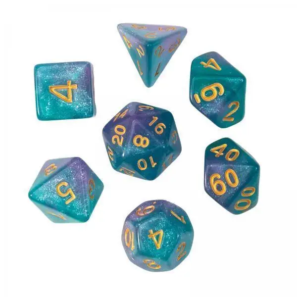 Multi Sided Polyhedral Dice Set Assorted Colors for Board Game Tabletop Role Playing