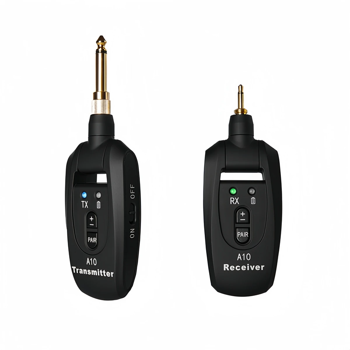 Portable Guitar Wireless Setup Black Guitar Wireless System Easy Setup Wireless System USB Charging Cable Included