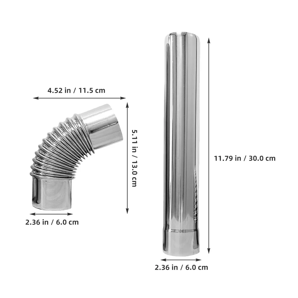 3 шт. дымоходная дымоходная трубка из нержавеющей стали 90 °   Колено прямой разъем для удлинителя вентиляционной трубы газового водонагревателя