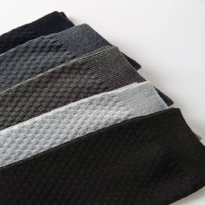 10 Pairs/ High Quality Bamboo Fiber Men's Socks Deodorant Compression Long Socks Black Business Casual Man Office Socks EU38-45