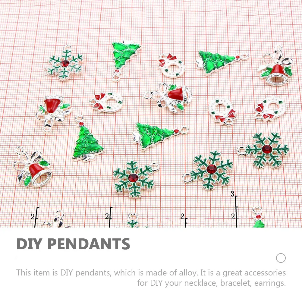 

40 Pcs Decorate Alloy Pendant Christmas for Necklace Semi- Finished Jewelry DIY Accessories