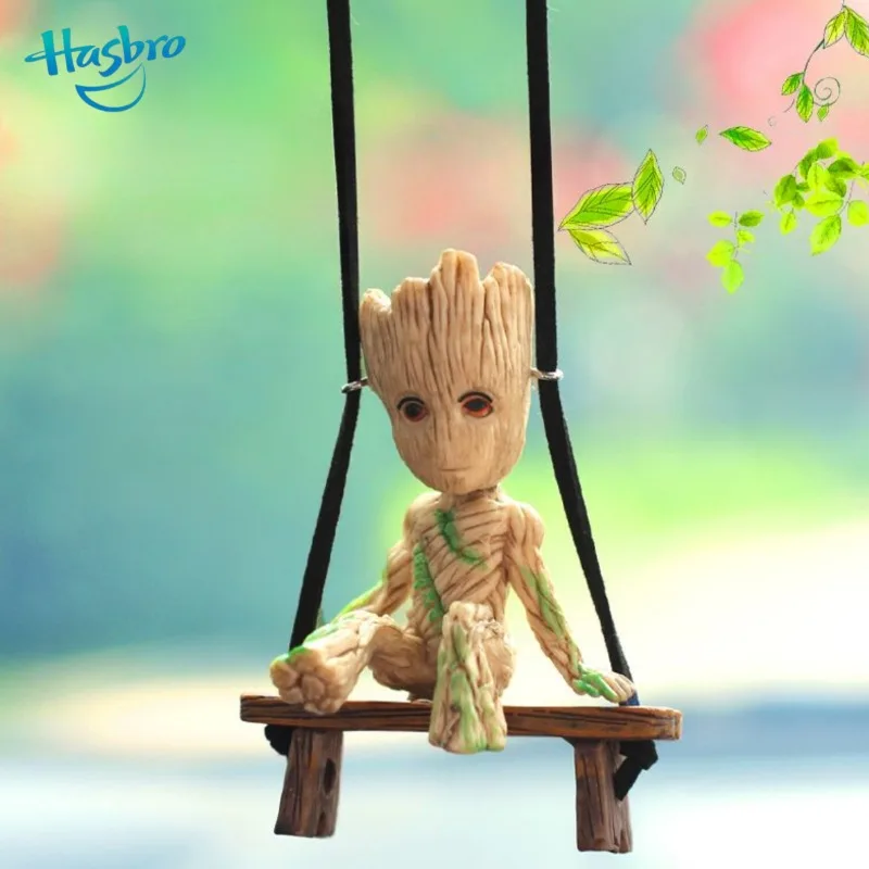 Marvel Guardians of the Galaxy Groot Creative Cute Swing Style Car Rearview Mirror Decorative Pendant High-Value Car Accessories