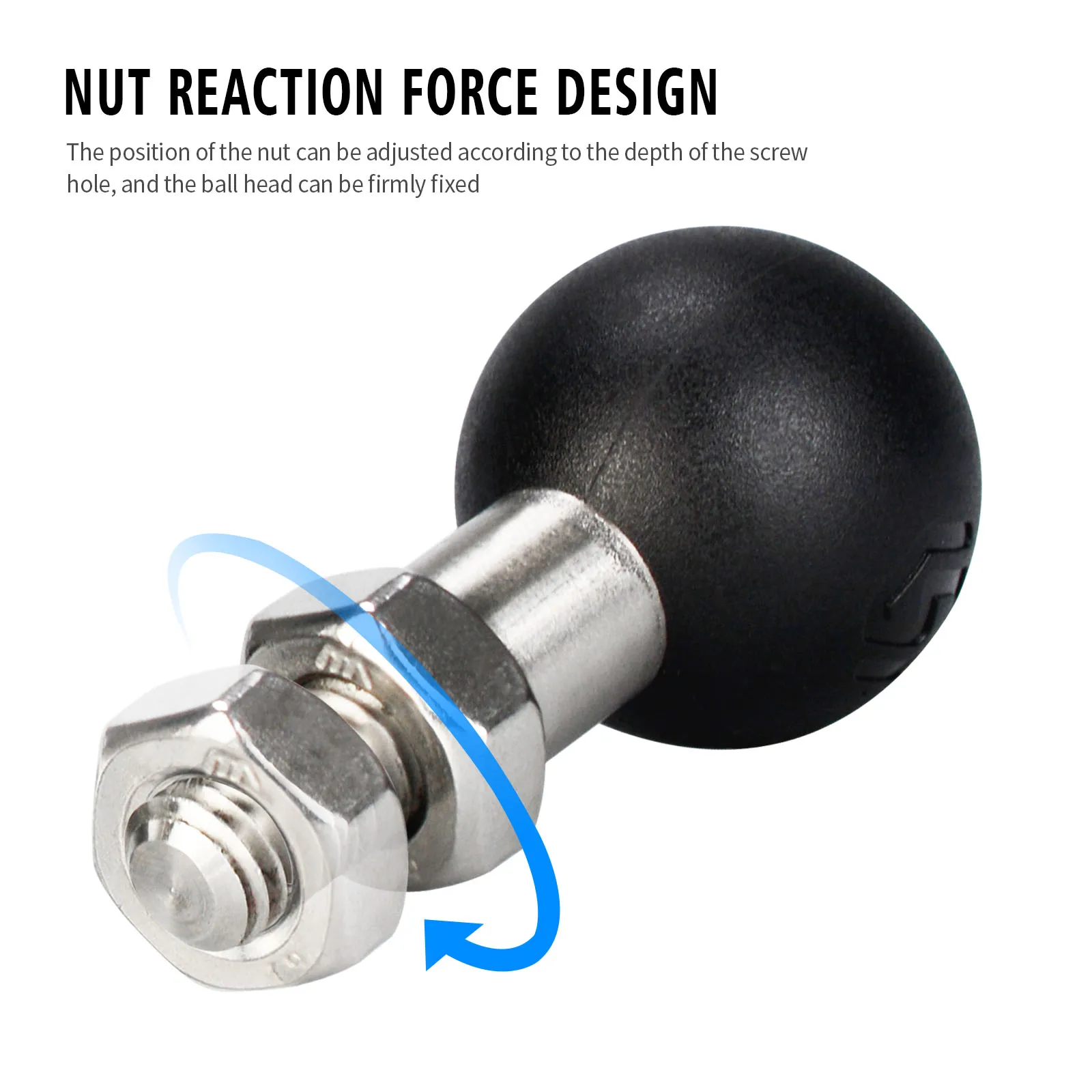 1 Inch Ball Base M8/M10 X 1.25 Male Thread Mount / Motorcycle Motorbike 100% Brand New And High Quality For Ram Moun N0HC