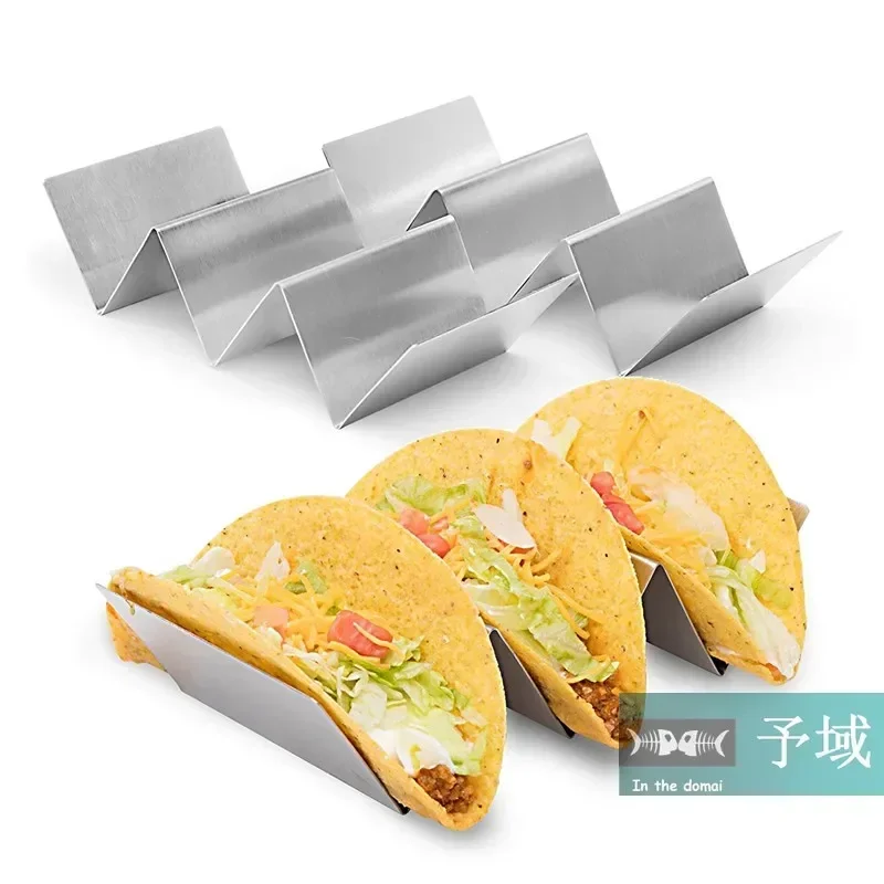 304 Stainless Steel Taco Rack 2/3/4 Compartment Taco Taco Shaper Holder Mexico Pancake Stand Cutlery