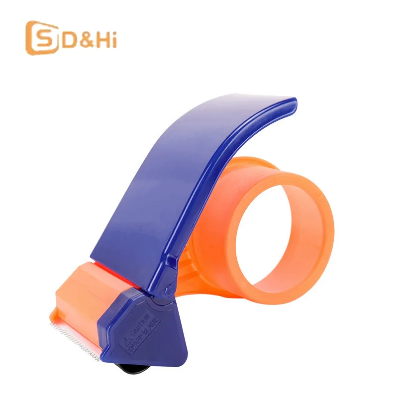 موزع أشرطة لاصقة لسطح المكتب - قاطعة أشرطة شديدة التحمل باللون الأرجواني/الأصفر للمكتب والمنزل والتغليف #6