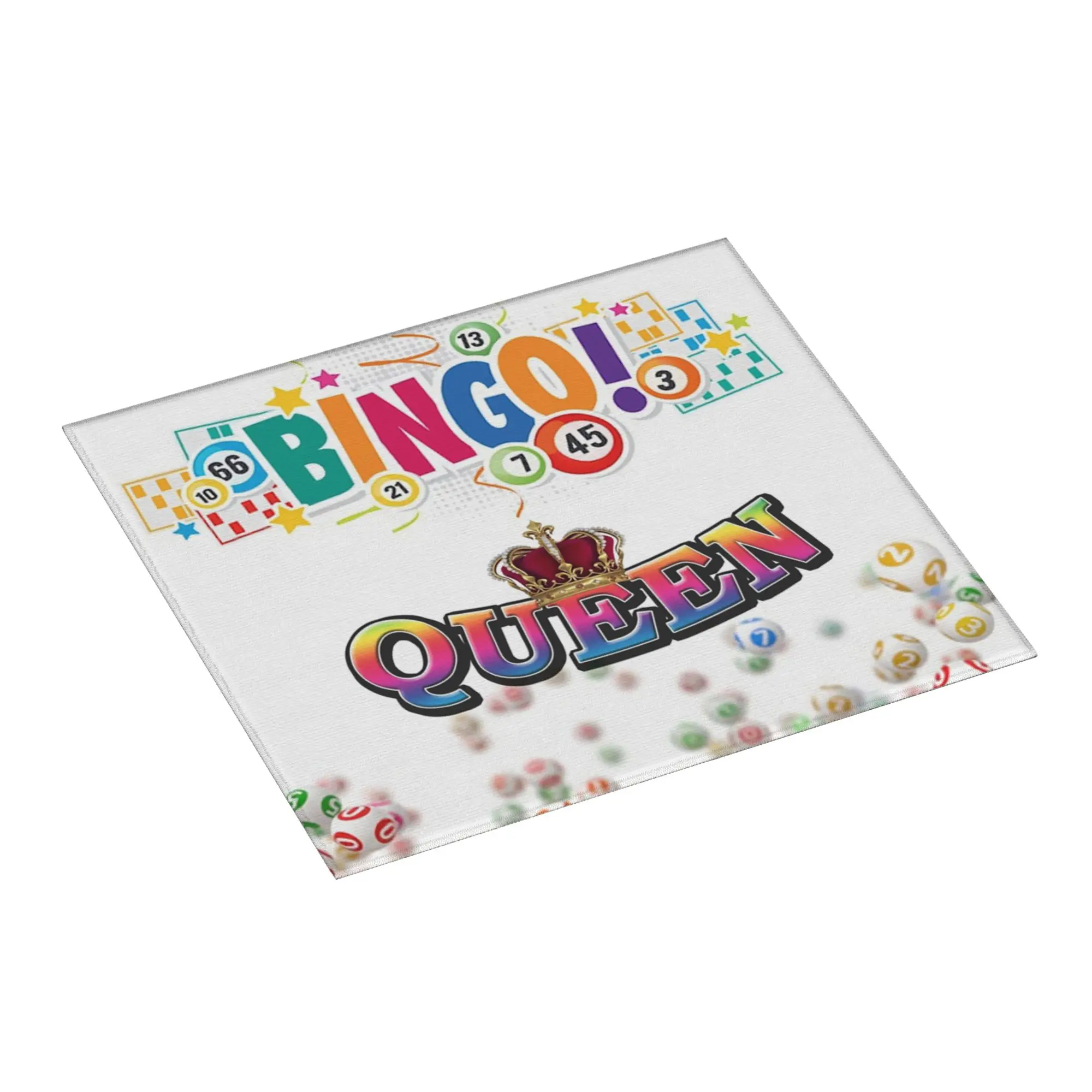 Bingo Queen Drying Mat For Kitchen Waterproof Non‑Slip Oil Proof Reusable Paper Game Bathroom Countertop Protector Mat