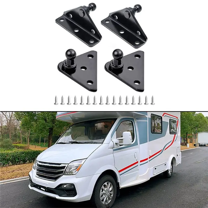 For Springs And Shock Absorber 10Mm Ball Stud Mounts-Flat And L-Type Included, Comes With Mounting Screws