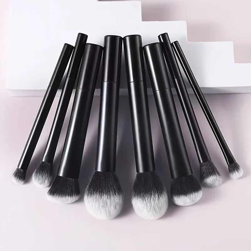 8pcs Makeup Brush Set - Silky-Soft Synthetic Bristles for Foundation Blush Eyeshadow, Easy Clean Cosmetic Kits