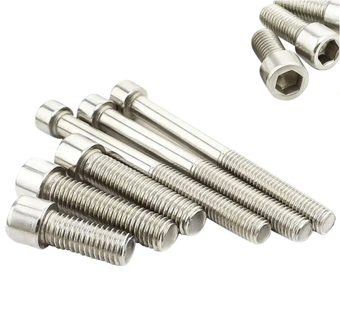 2/5pcs M12 Length 20-120mm 201 Stainless Steel Allen Hex Hexagon Socket Thin Low Short Profile Head Cap Bolt Screw