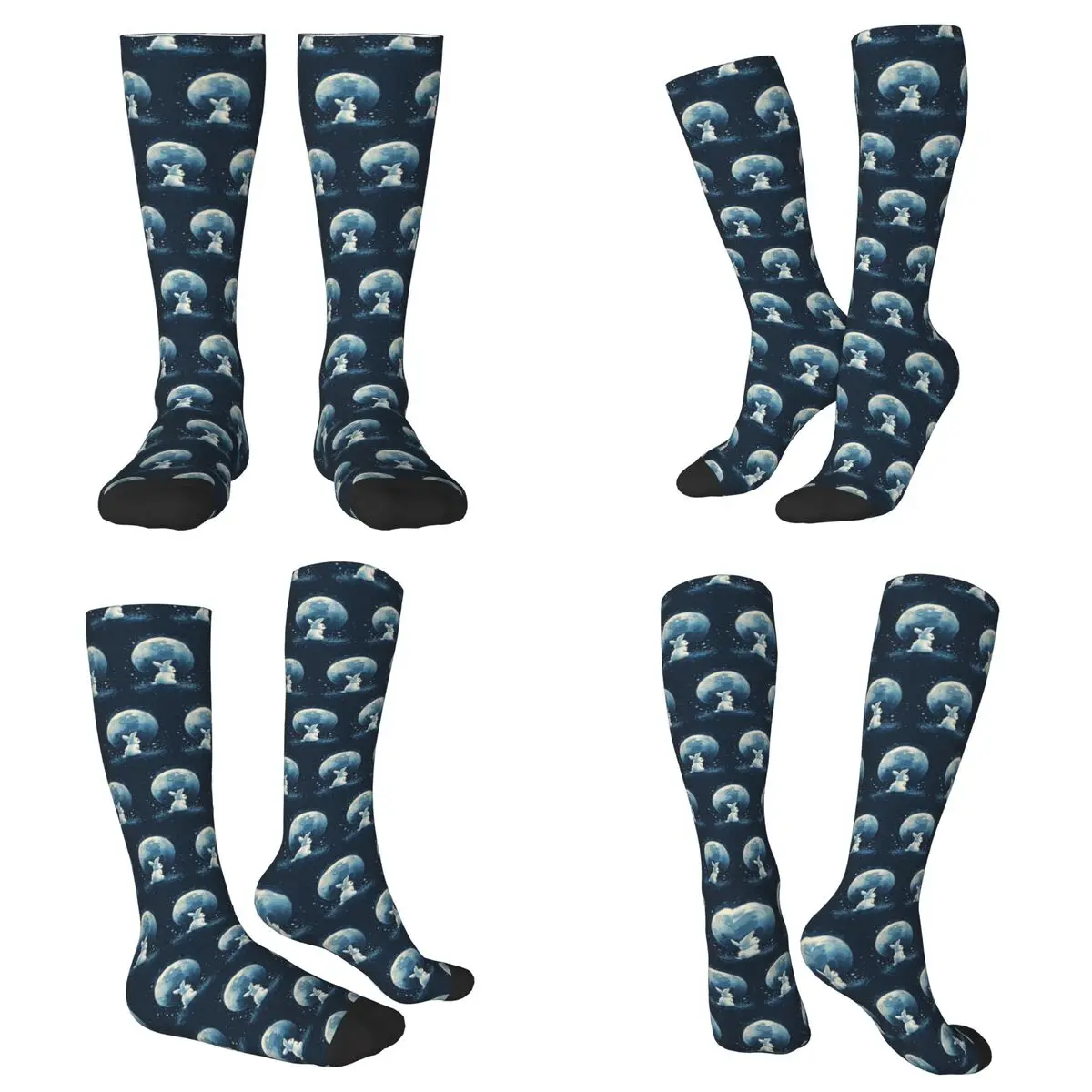 

All Seasons Cute Space Little Bunny Rabbit Socks Harajuku Crew Socks Fashion Stockings for Men Women