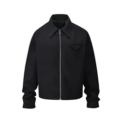 High Street Trendy Mens Coats Softened Thickened Zippers Non-stained Jackets Men