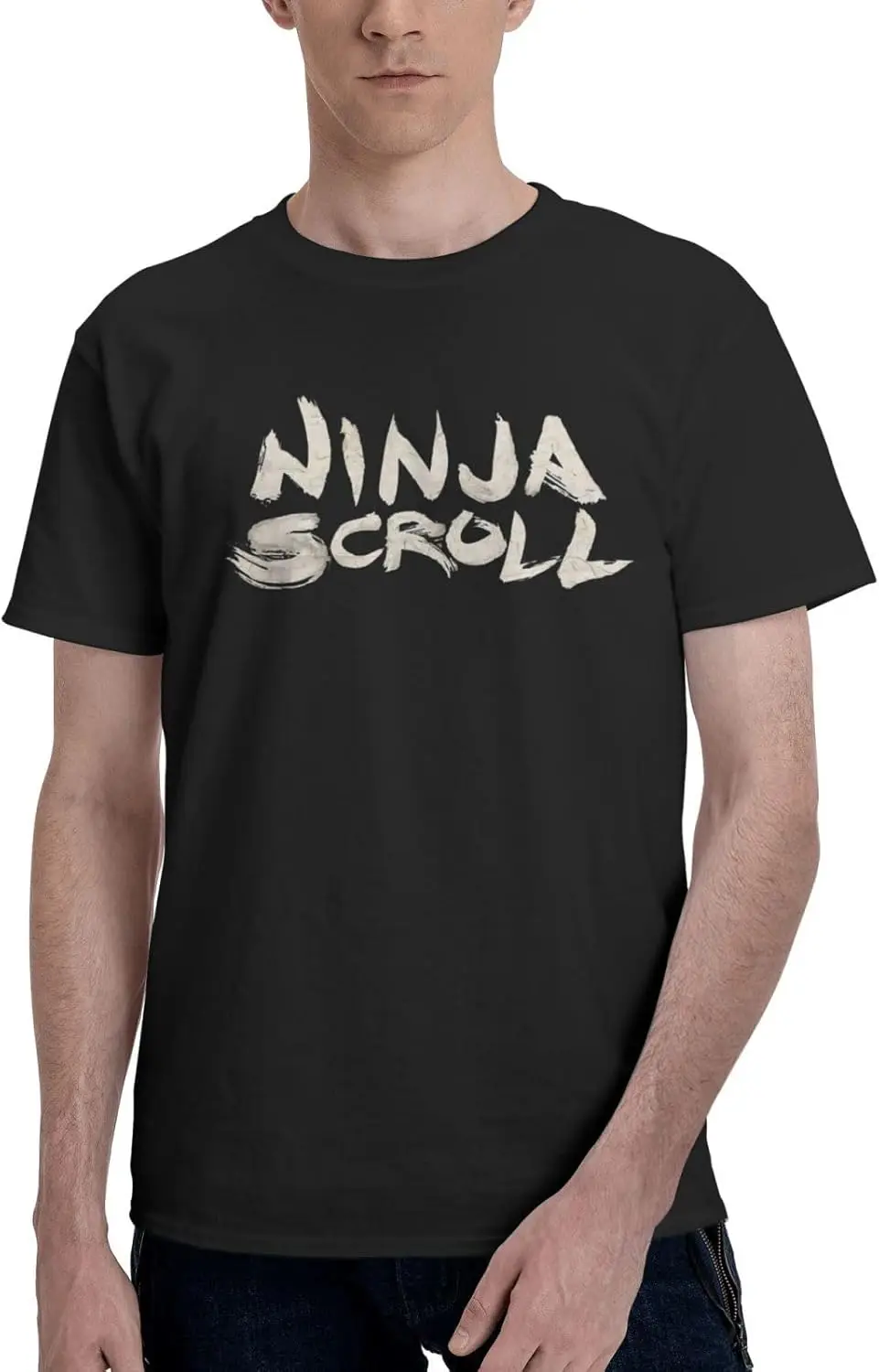 Anime Ninja Manga Scroll T Shirt Man's Summer Cotton Crew Neck Fashion Tee Cool Casual Tops