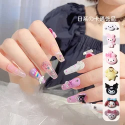 20pcs Cute Sanrio Nail Charms 2023 Fashion Hello Kitty Cinnamoroll Melody Kuromi Nail Art Kawaii Cartoon Anime Nail Accessories