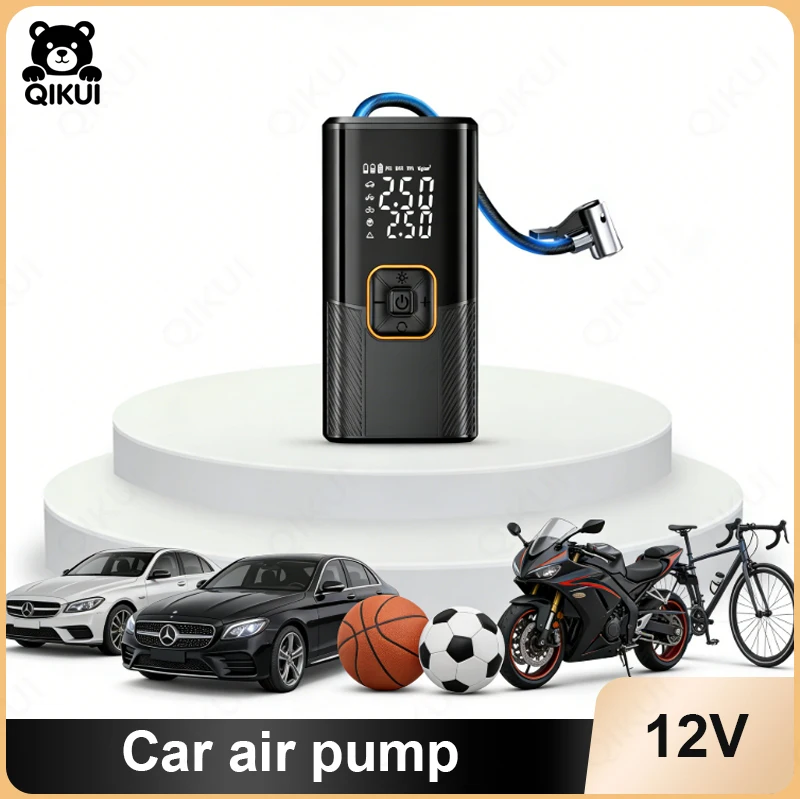 

Portable Car Emergency Power Supply for Automotive Use with Built-in Air Compressor 12V DC Portable Tire Inflator for Cars