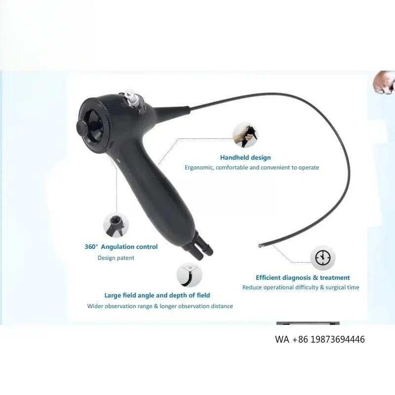 Veterinary Endoscope Veterinary Equipment RAE-201 Rechargeable Flexible Vet Otoscope for Dog Cat Ear Examination Tool