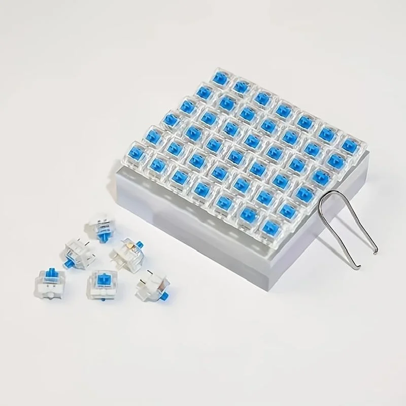 Hot-Swappable Mechanical Keyboard Switches with Keycap Puller Compatible for DIY Builds Crisp Click Sound Plug-and-Play - Compat