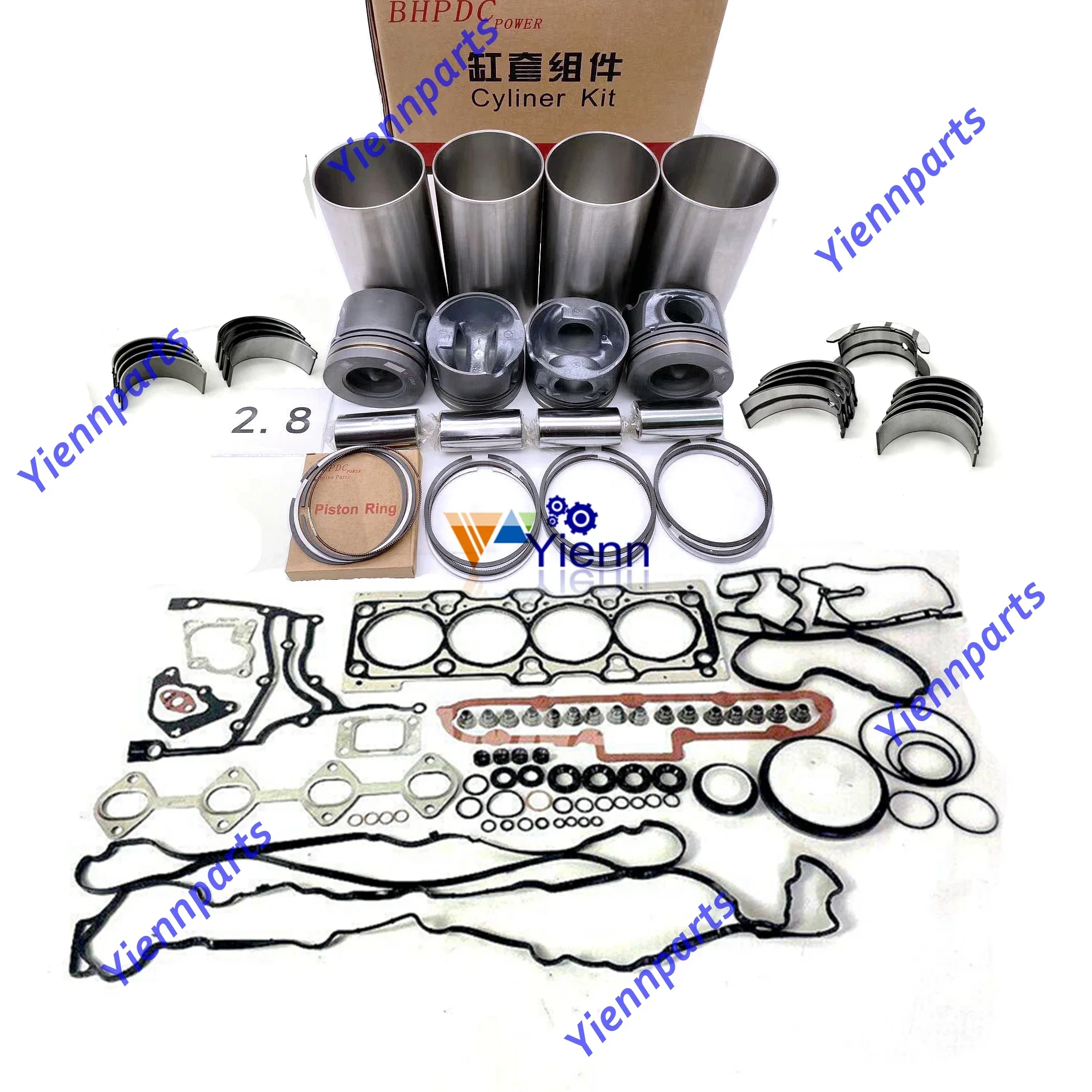 For Cummins ISF2.8 QSF2.8 Overhaul Rebuild Kit Piston Ring Liner Gasket Set Fits Foton Tunland ISF2.8 CM2220 2.78L Engine Parts