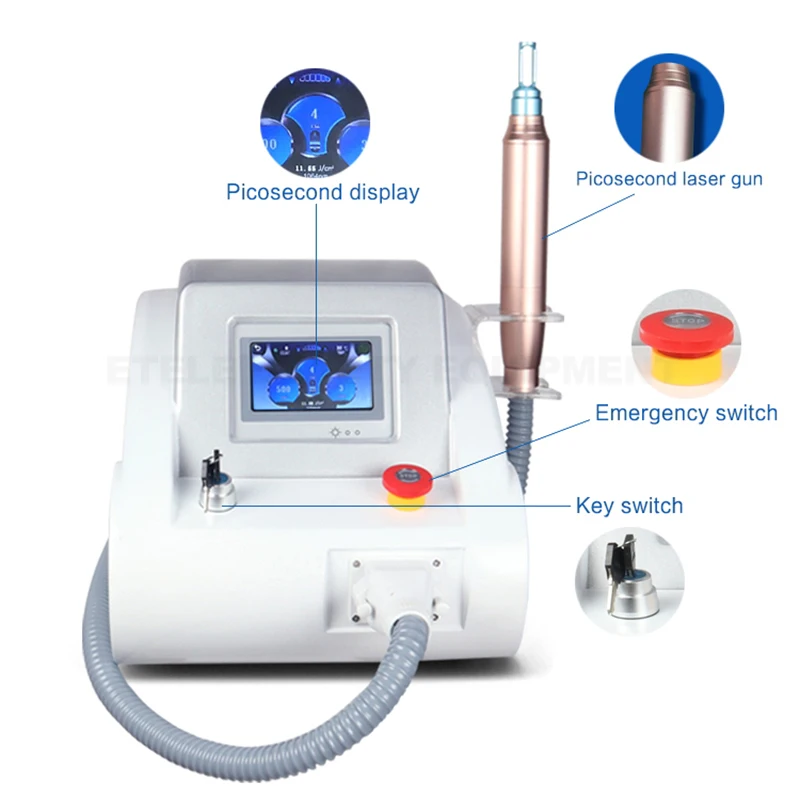 Portable Picosecond Laser Tattoo Removal Machine Pigment Spot Treatment Blackhead Removal Eyebrow Therapy Beauty Device