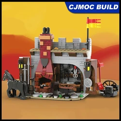 NEW 548PCS MOC European Medieval Castle Blacksmith Shop Model DIY Creative Ideas Gift Building Blocks MOC-6040 MOC-158492