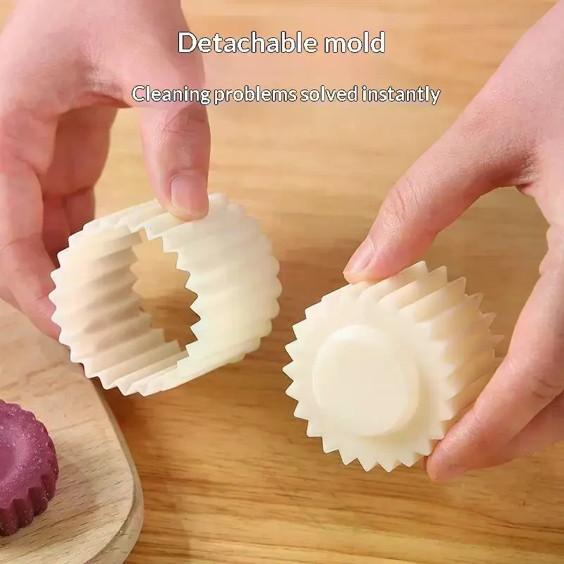 Detachable Pastry Mold Stamp Mooncake Mold Pastry Cake Decorating Tool Hand Pressure Home Diy Baking Mold