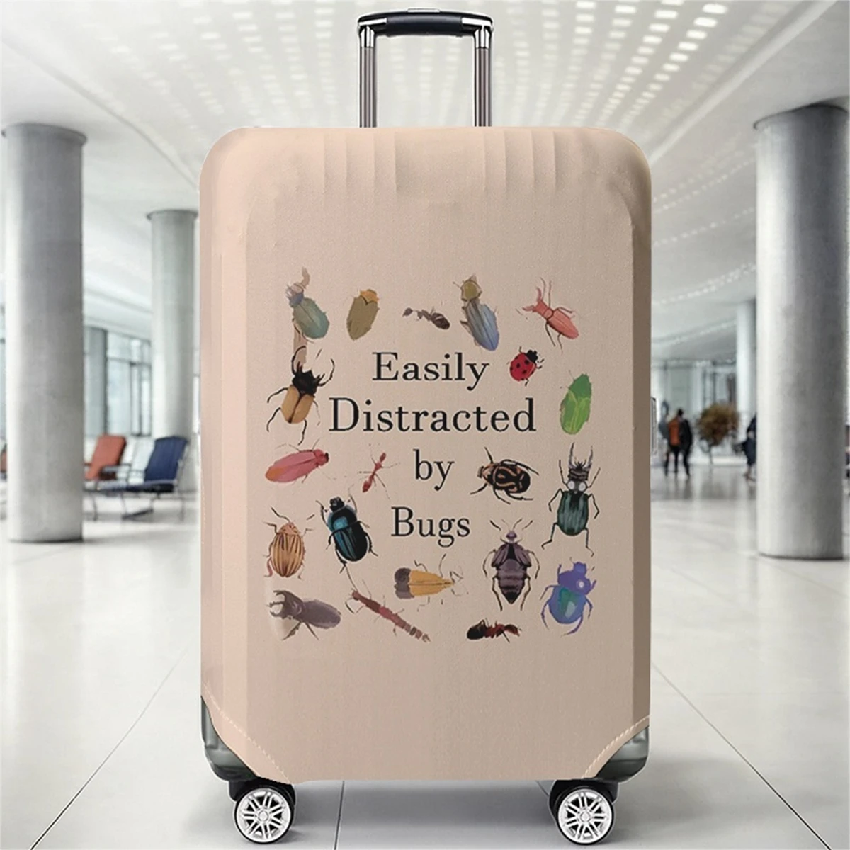 

Защитный чехол для багажа Insect Catalog Light Pink Pattern, подходит для чемоданов 18-32 дюймов, чехлы для ручек чемоданов, дорожные аксессуары.