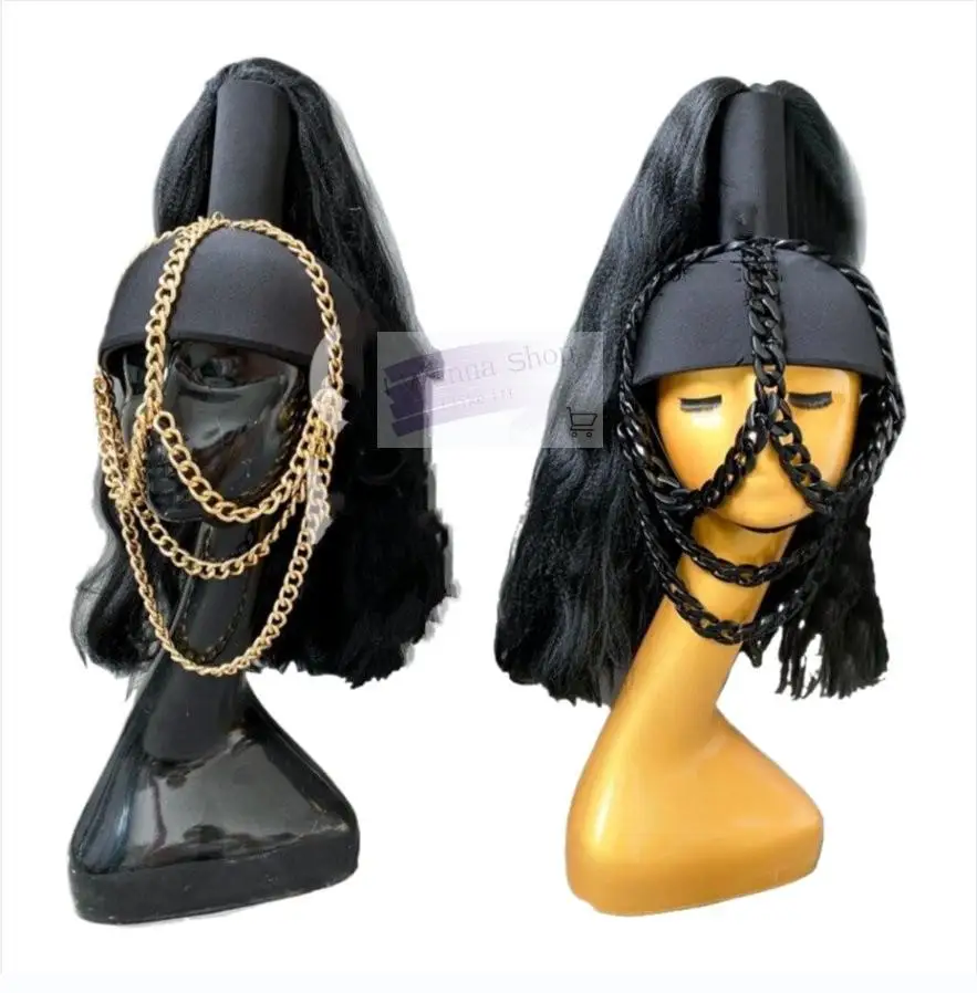 Schoudervleugels Pads Podium Nachtclub Zangeres Dans Kostuum Accessoires Cosplay Anime Carnaval Hoofddeksels Bradde Ketting Hoofddeksels