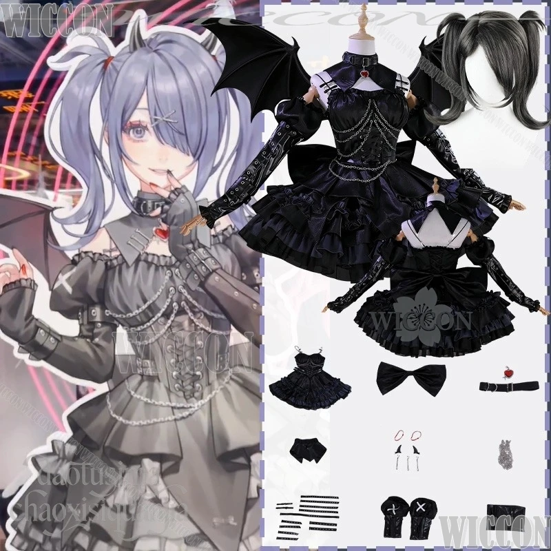

Game NEEDY GIRL OVERDOSE Cosplay Angels And Demon Pop-up Store Jirai Kei Girls Rain Kawaii Goth Lolita Wing Wig Navidad Carnaval