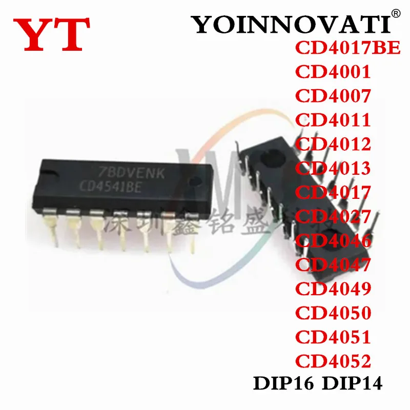 5PCS CD4017BE CD4001 CD4007 CD4011 CD4012 CD4013 CD4017 CD4027 CD4046 CD4047 CD4049 CD4050 CD4051 CD4052 16 14 IC Chip