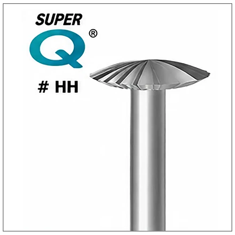 SUPER Q HH(f) Lens Bur Tool Steel Knife Edge Cutting Burr Jewellery Metal Shaping Grooves Making Tool Pkg. of 6
