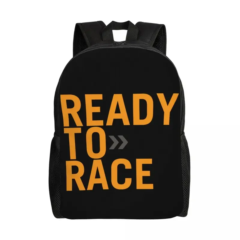 Customized Ready To Race Backpack Men Women Fashion Bookbag for College School Motorcycle Rider Racing Sport Bags