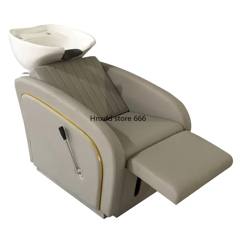 Hair Salon Shampoo Chair Light Luxury and Simplicity Half Lying Flushing Bed